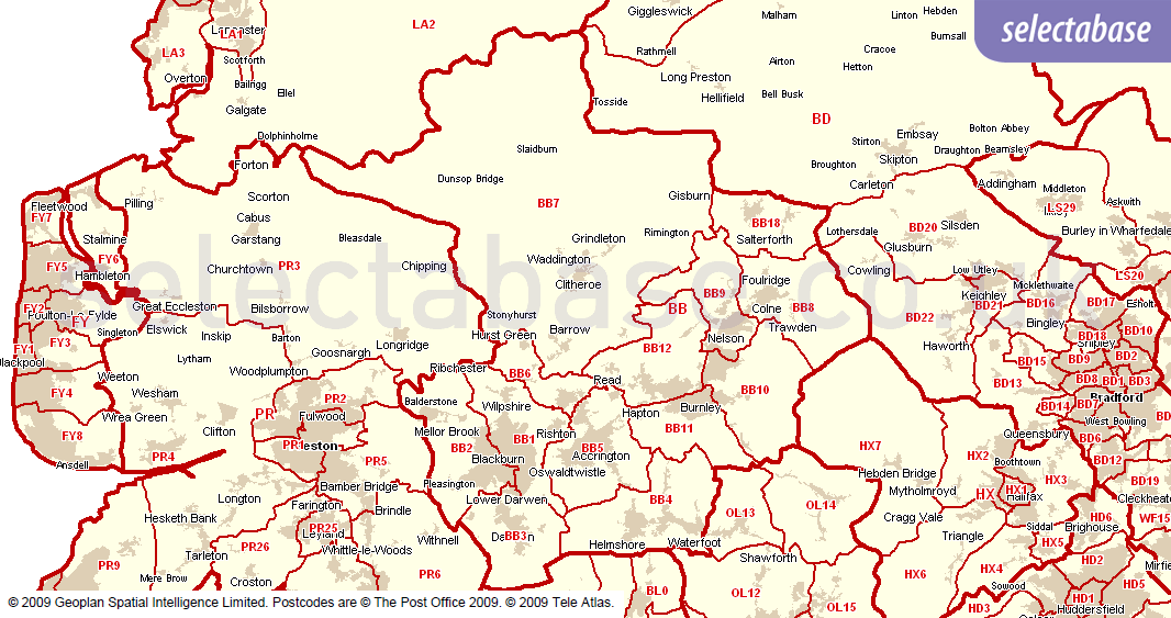 Postcode Tools - Area Maps | Selectabase