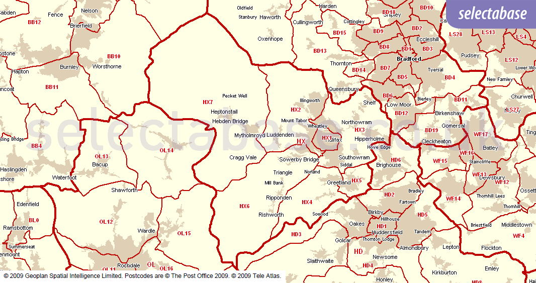 Postcode Tools - Districts List | Selectabase