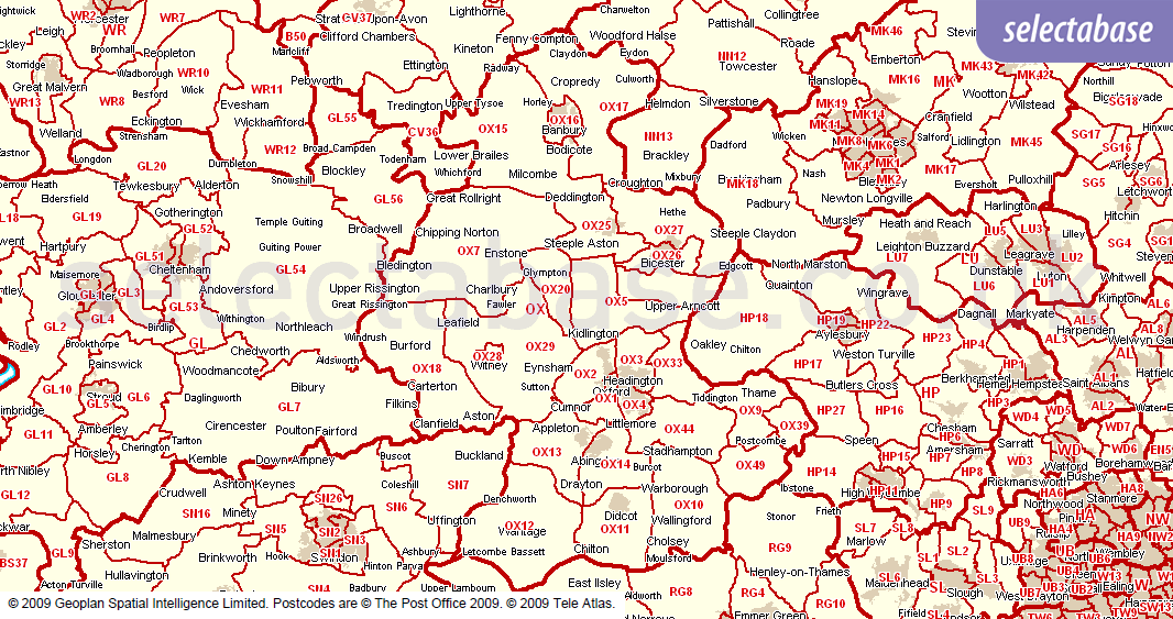 Postcode Tools - Districts List | Selectabase