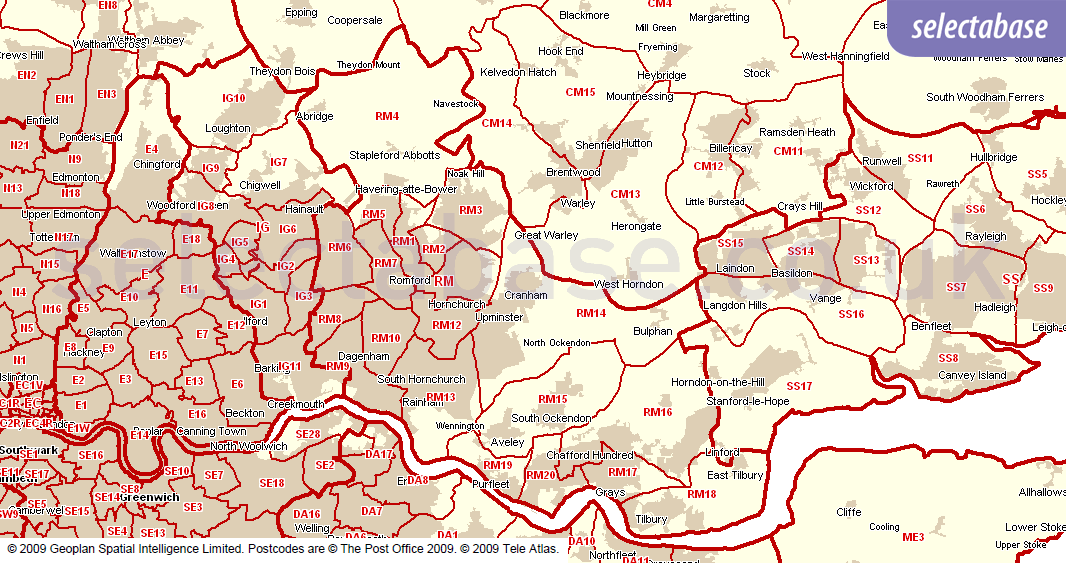 Postcode Tools - Area Maps | Selectabase