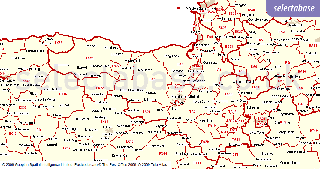 Postcode Tools - Districts List | Selectabase